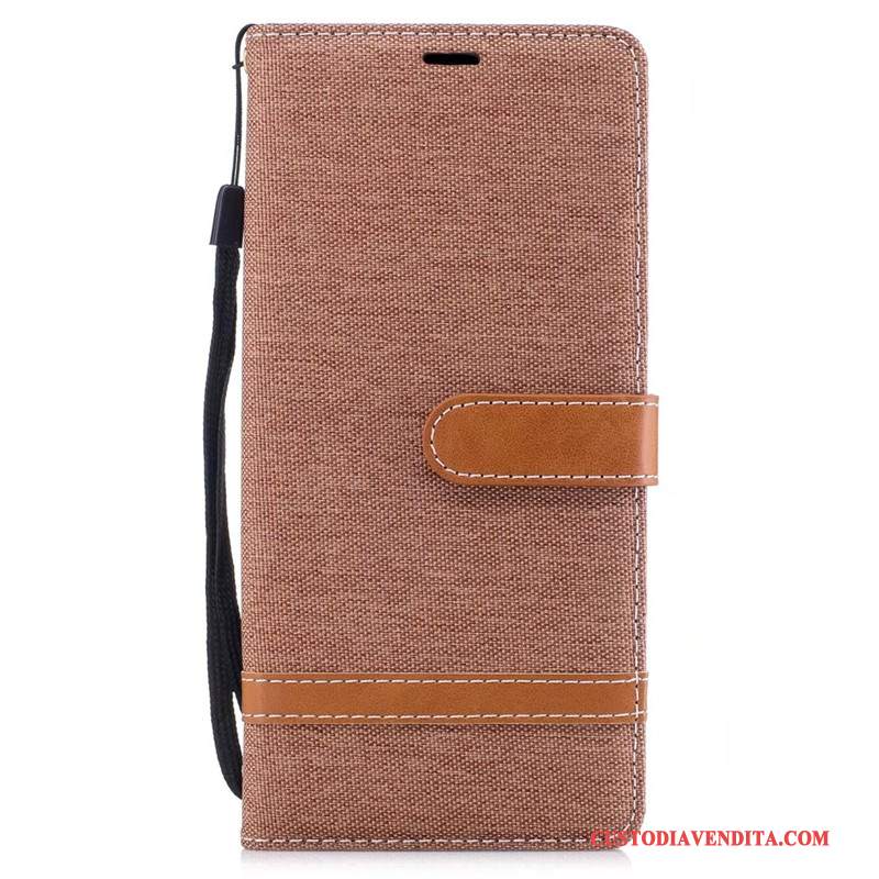 Custodia Samsung Galaxy Note 8 Protezione Denim Tutto Incluso, Cover Samsung Galaxy Note 8 Portafoglio Tendenza Rosso