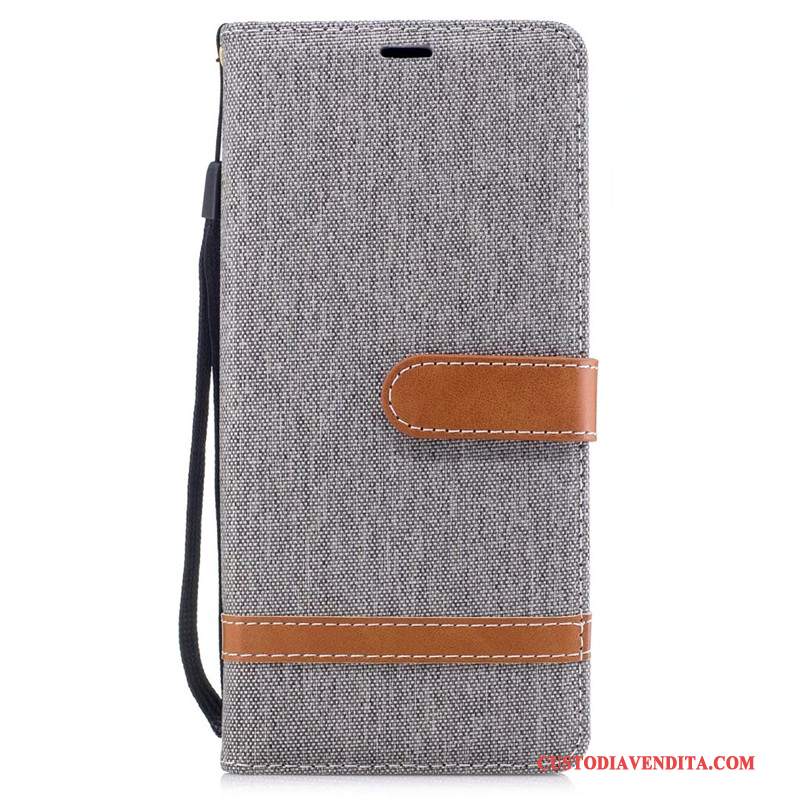 Custodia Samsung Galaxy Note 8 Protezione Denim Tutto Incluso, Cover Samsung Galaxy Note 8 Portafoglio Tendenza Rosso