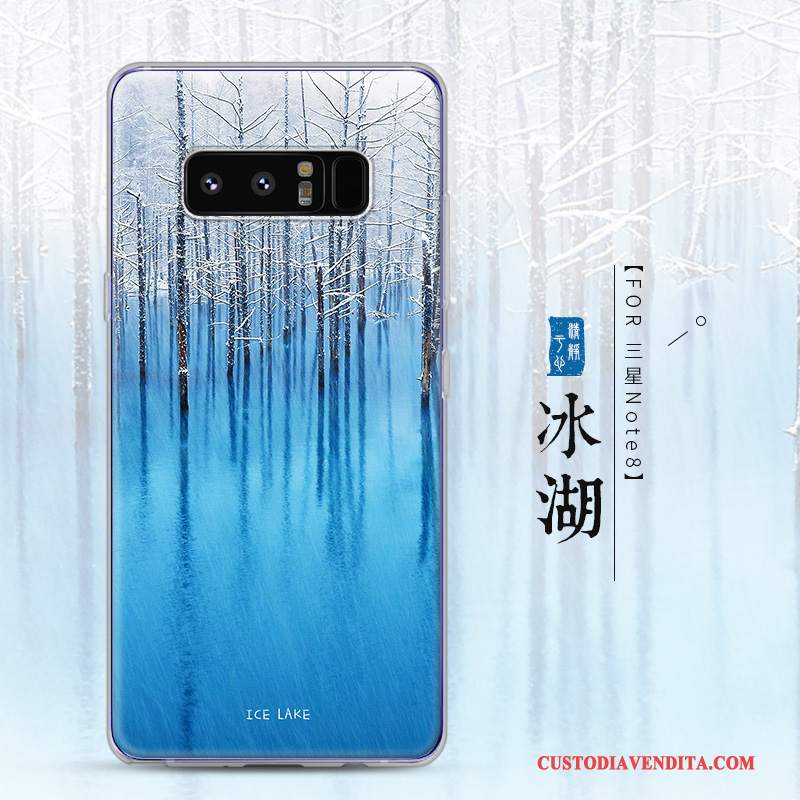 Custodia Samsung Galaxy Note 8 Protezione Tendenza Anti-caduta, Cover Samsung Galaxy Note 8 Creativo Telefono Blu