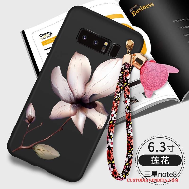 Custodia Samsung Galaxy Note 8 Silicone Anti-caduta Nero, Cover Samsung Galaxy Note 8 Telefono Tutto Incluso