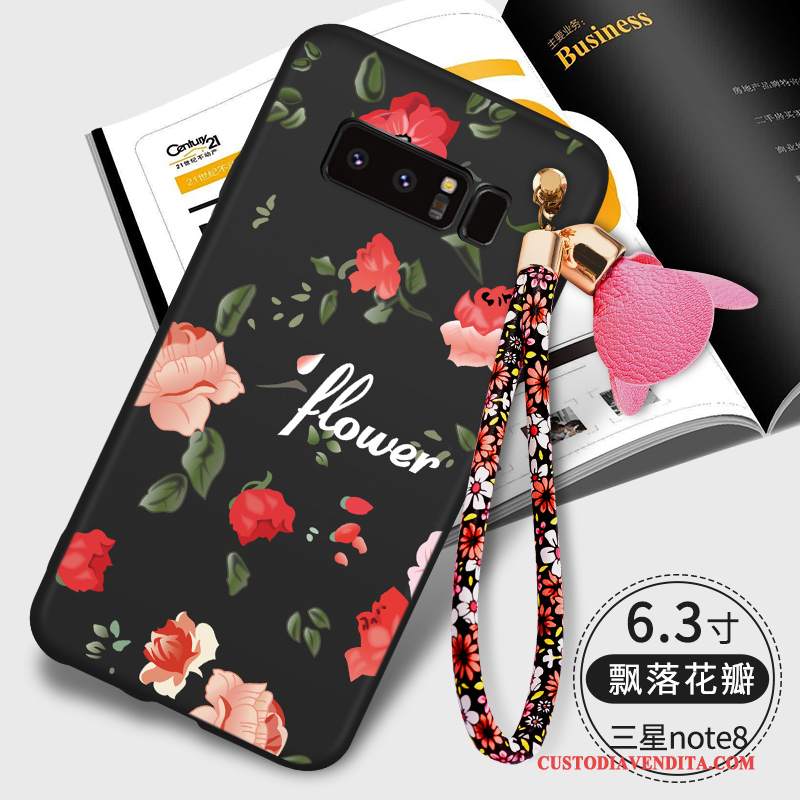 Custodia Samsung Galaxy Note 8 Silicone Anti-caduta Nero, Cover Samsung Galaxy Note 8 Telefono Tutto Incluso