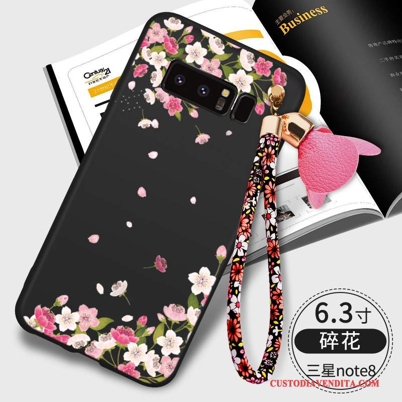 Custodia Samsung Galaxy Note 8 Silicone Anti-caduta Nero, Cover Samsung Galaxy Note 8 Telefono Tutto Incluso