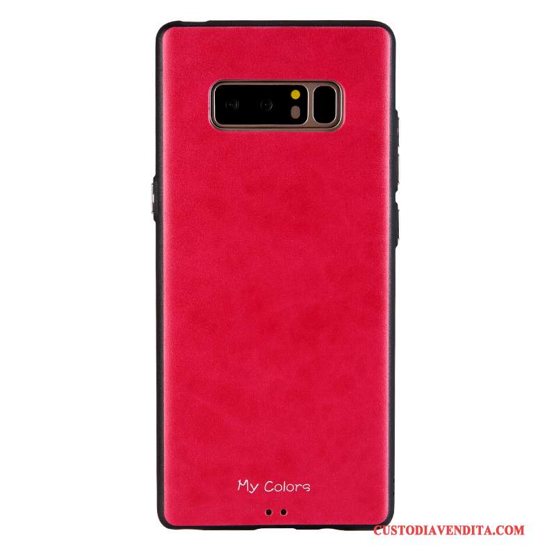 Custodia Samsung Galaxy Note 8 Silicone Blu Monocromatico, Cover Samsung Galaxy Note 8 Protezione Colore Macchiati