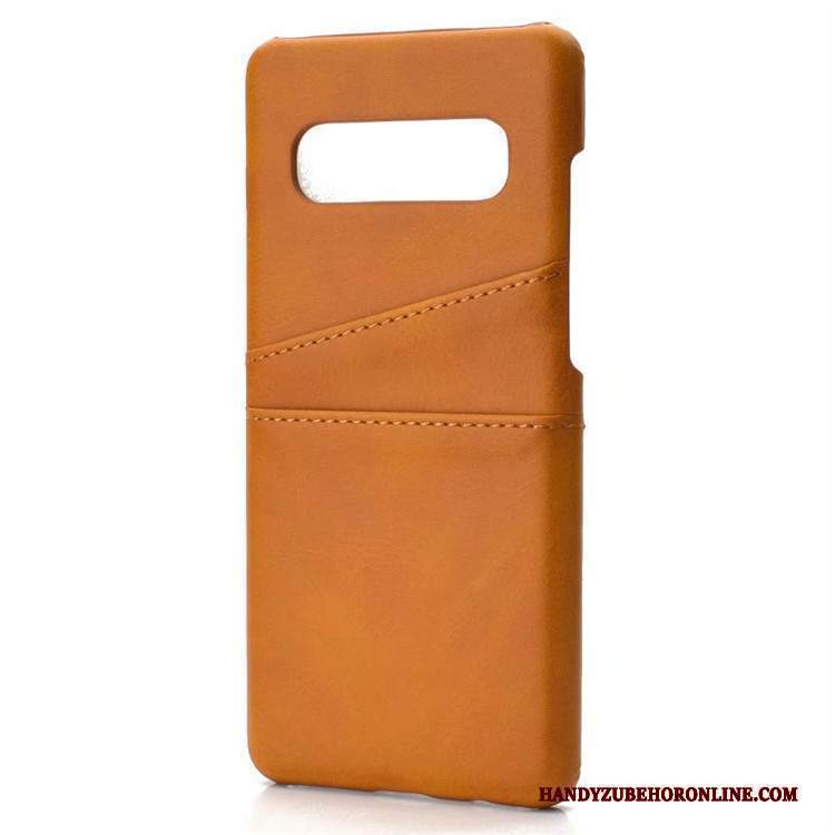 Custodia Samsung Galaxy S10+ Pelle Carta Anti-caduta, Cover Samsung Galaxy S10+ Protezione Muccatelefono