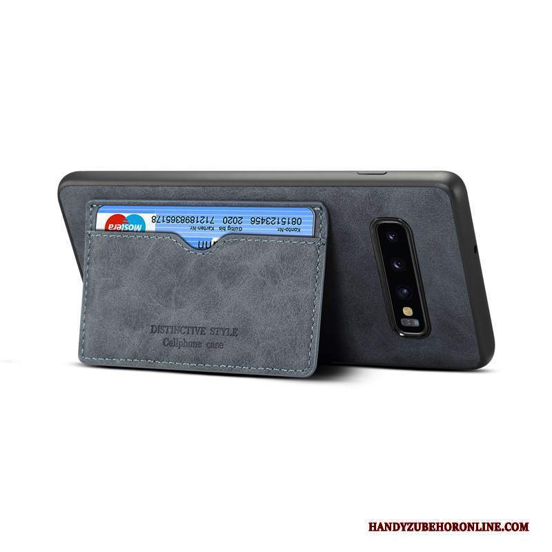Custodia Samsung Galaxy S10 Pelle Supporto Tendenza, Cover Samsung Galaxy S10 Protezione Telefono Anti-caduta