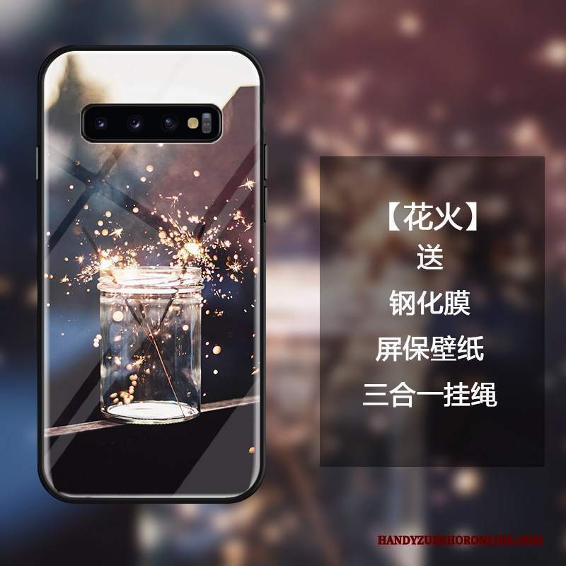 Custodia Samsung Galaxy S10 Protezione Nero Anti-caduta, Cover Samsung Galaxy S10 Moda Telefono Marchio Di Tendenza