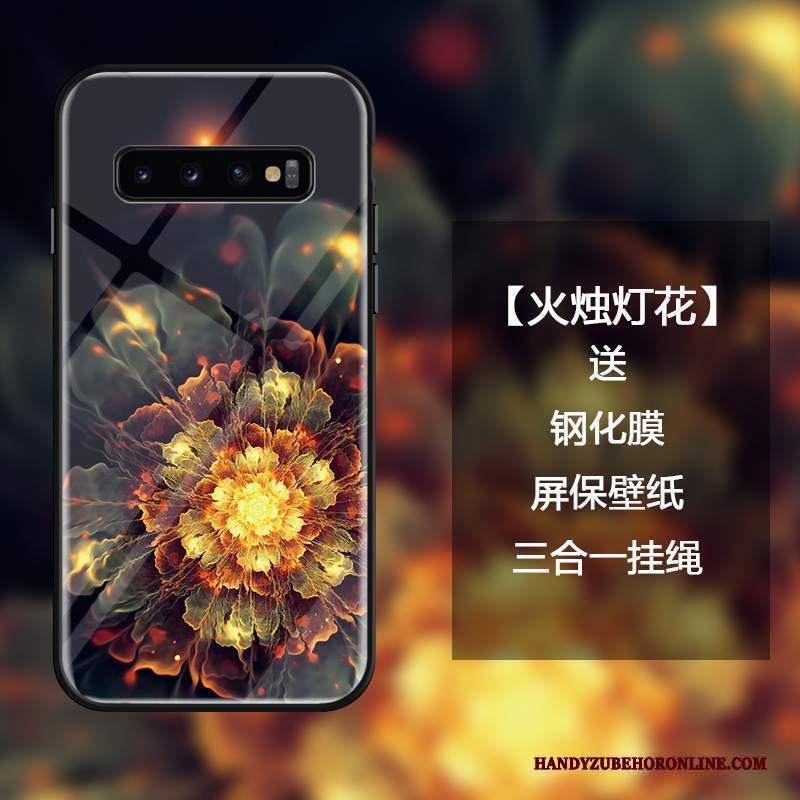 Custodia Samsung Galaxy S10 Protezione Nero Anti-caduta, Cover Samsung Galaxy S10 Moda Telefono Marchio Di Tendenza