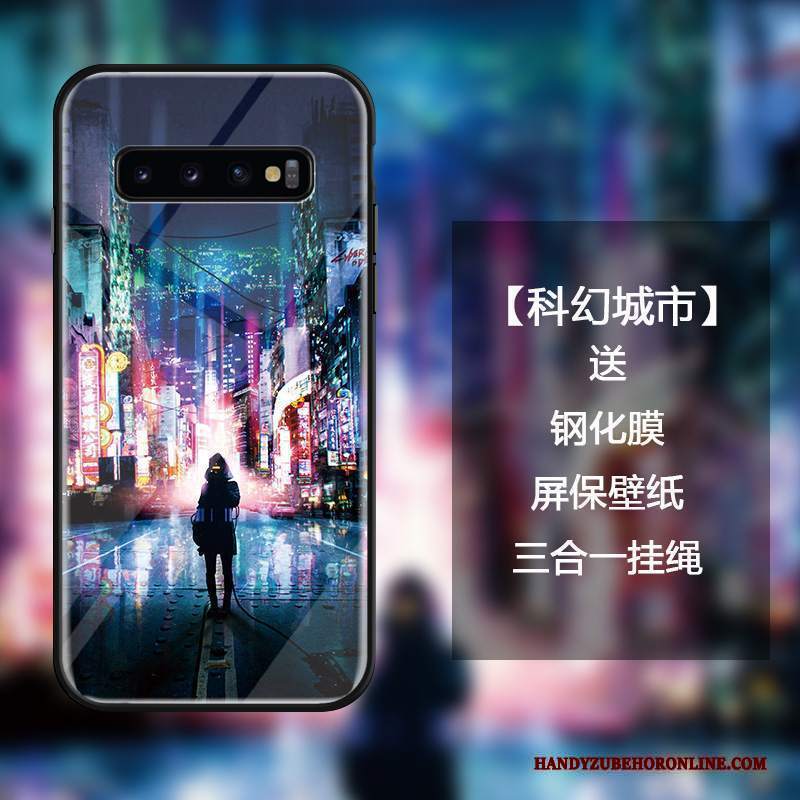 Custodia Samsung Galaxy S10 Protezione Nero Anti-caduta, Cover Samsung Galaxy S10 Moda Telefono Marchio Di Tendenza