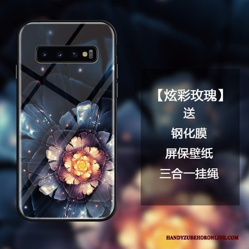 Custodia Samsung Galaxy S10 Protezione Nero Anti-caduta, Cover Samsung Galaxy S10 Moda Telefono Marchio Di Tendenza