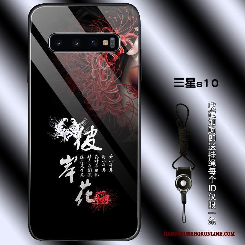 Custodia Samsung Galaxy S10 Silicone Marchio Di Tendenza Nero, Cover Samsung Galaxy S10 Protezione Anti-cadutatelefono