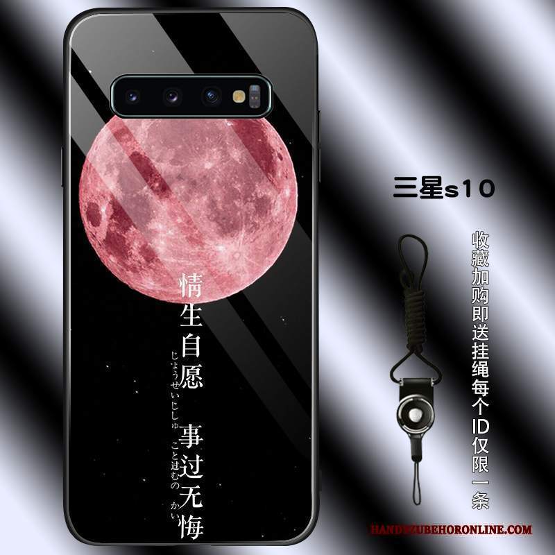 Custodia Samsung Galaxy S10 Silicone Marchio Di Tendenza Nero, Cover Samsung Galaxy S10 Protezione Anti-cadutatelefono