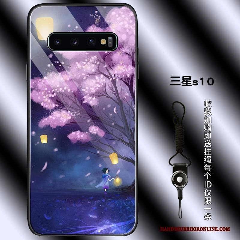 Custodia Samsung Galaxy S10 Silicone Marchio Di Tendenza Nero, Cover Samsung Galaxy S10 Protezione Anti-cadutatelefono