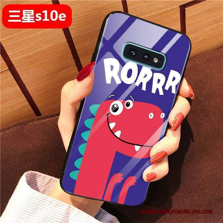 Custodia Samsung Galaxy S10e Silicone Difficile Arte, Cover Samsung Galaxy S10e Cartone Animato Telefono Giallo