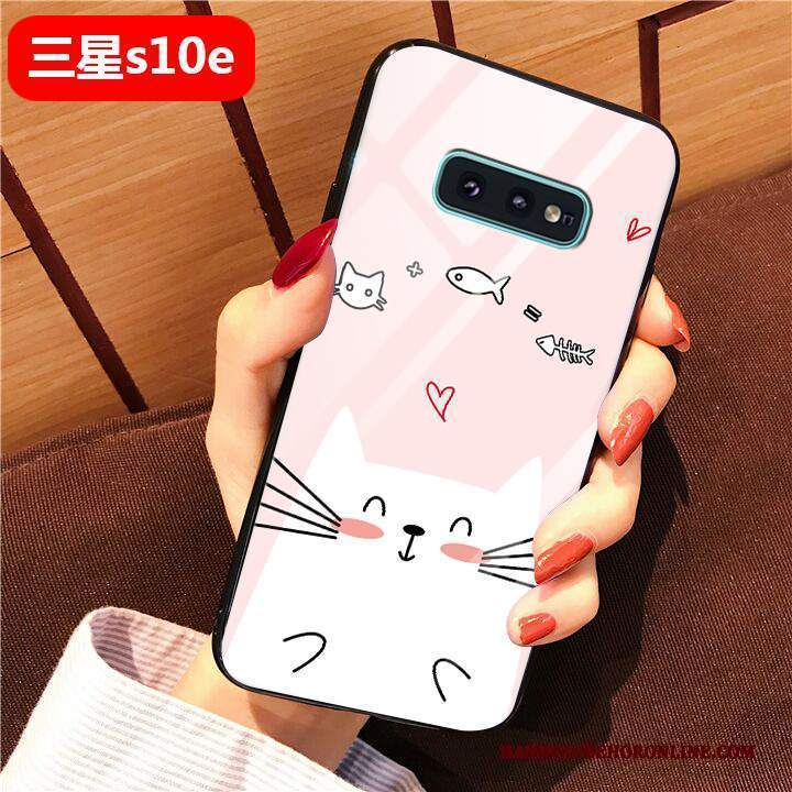 Custodia Samsung Galaxy S10e Silicone Difficile Arte, Cover Samsung Galaxy S10e Cartone Animato Telefono Giallo