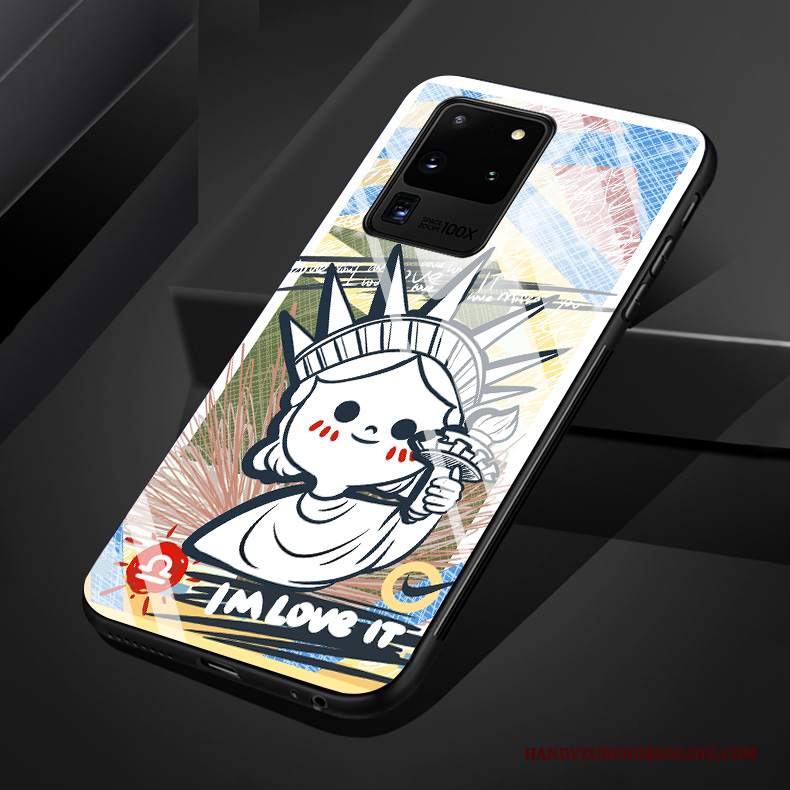 Custodia Samsung Galaxy S20 Ultra Colore Morbido Vento, Cover Samsung Galaxy S20 Ultra Silicone Vetro Di Personalità