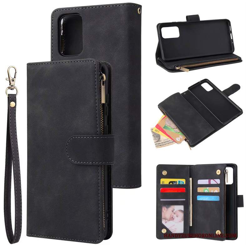 Custodia Samsung Galaxy S20 Ultra Pelle Blu Cerniera, Cover Samsung Galaxy S20 Ultra Folio Carta