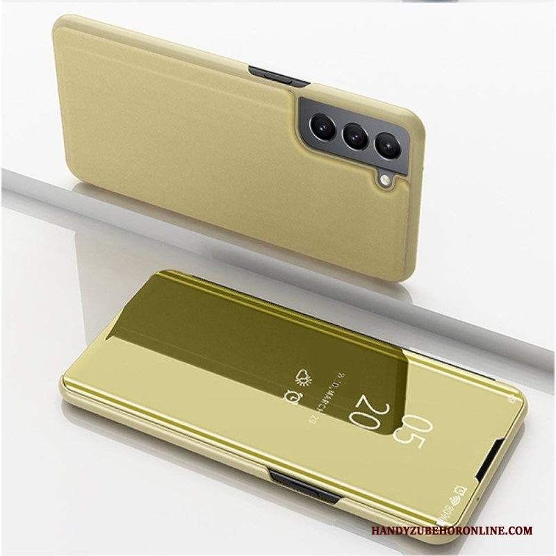 Custodia Samsung Galaxy S22 5G Specchio Ed Ecopelle