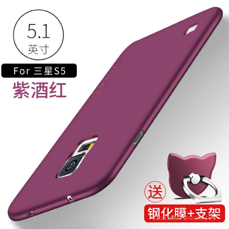 Custodia Samsung Galaxy S5 Silicone Telefono Sottile, Cover Samsung Galaxy S5 Protezione Nero Morbido