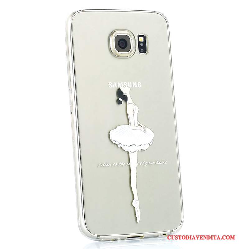 Custodia Samsung Galaxy S6 Cartone Animato Bello Morbido, Cover Samsung Galaxy S6 Silicone Anti-caduta Di Personalità