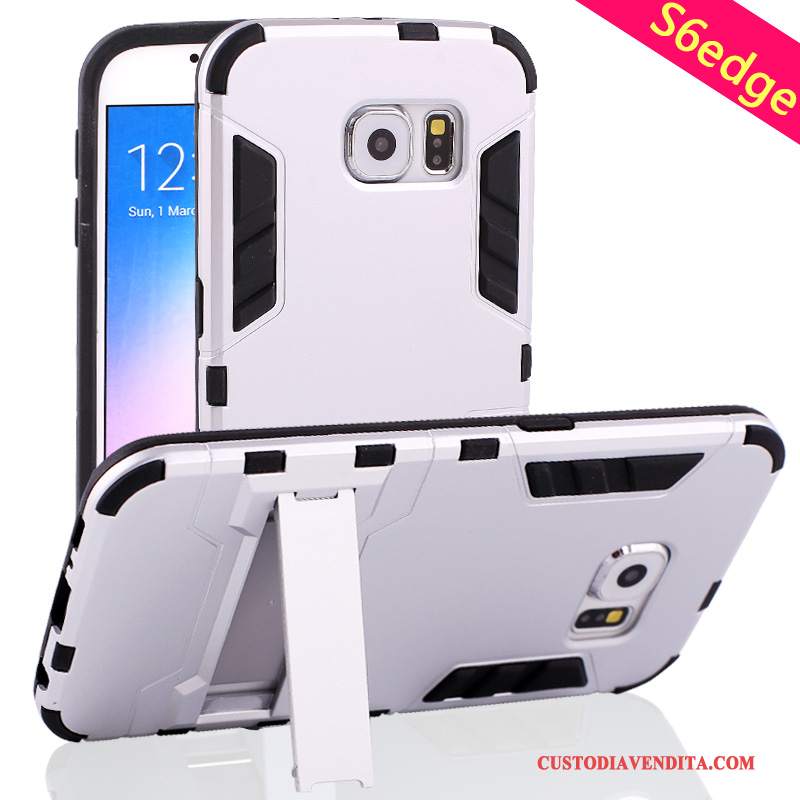 Custodia Samsung Galaxy S6 Edge Creativo Oro Supporto, Cover Samsung Galaxy S6 Edge Telefono Anti-caduta