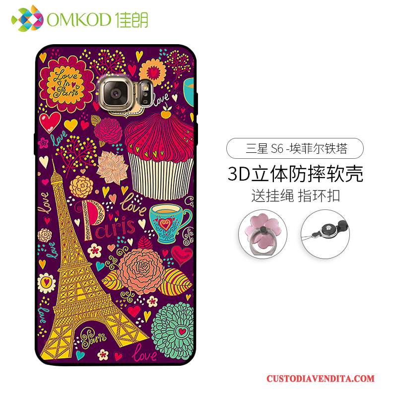 Custodia Samsung Galaxy S6 Edge Goffratura Di Personalità Tendenza, Cover Samsung Galaxy S6 Edge Silicone Tutto Inclusotelefono