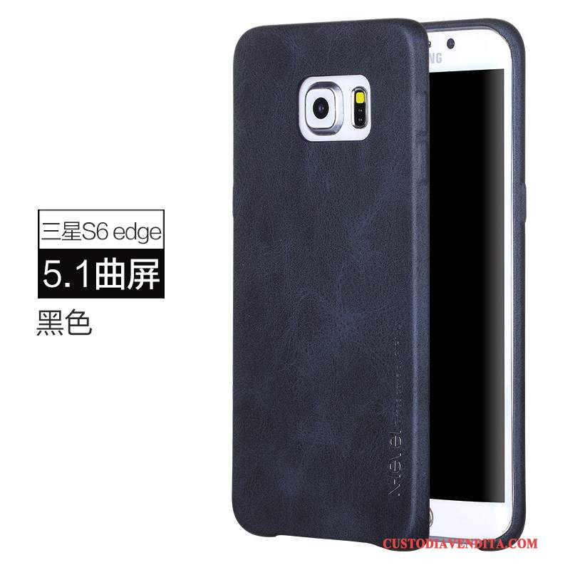 Custodia Samsung Galaxy S6 Edge Pelle Telefono Anti-caduta, Cover Samsung Galaxy S6 Edge Protezione Rosso Affari