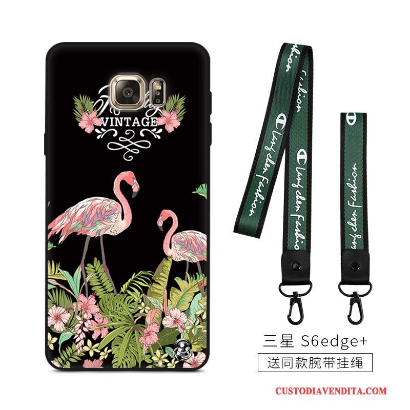 Custodia Samsung Galaxy S6 Edge + Silicone Hemming Morbido, Cover Samsung Galaxy S6 Edge + Uccellotelefono