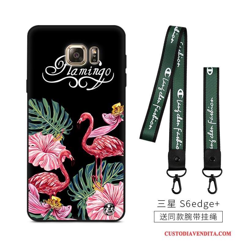 Custodia Samsung Galaxy S6 Edge + Silicone Hemming Morbido, Cover Samsung Galaxy S6 Edge + Uccellotelefono
