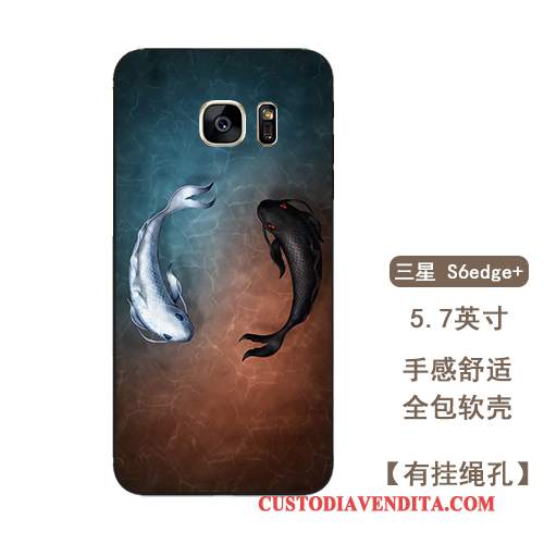 Custodia Samsung Galaxy S6 Edge + Silicone Telefono Tutto Incluso, Cover Samsung Galaxy S6 Edge + Colore Profondo Grigio