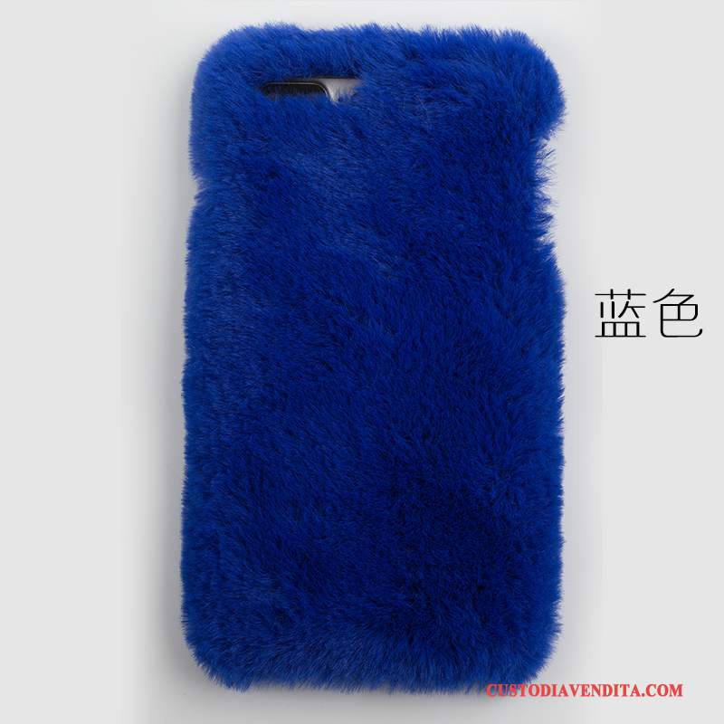 Custodia Samsung Galaxy S6 Edge + Telefono Morbido, Cover Samsung Galaxy S6 Edge + Pelliccia Di Coniglio Rosa