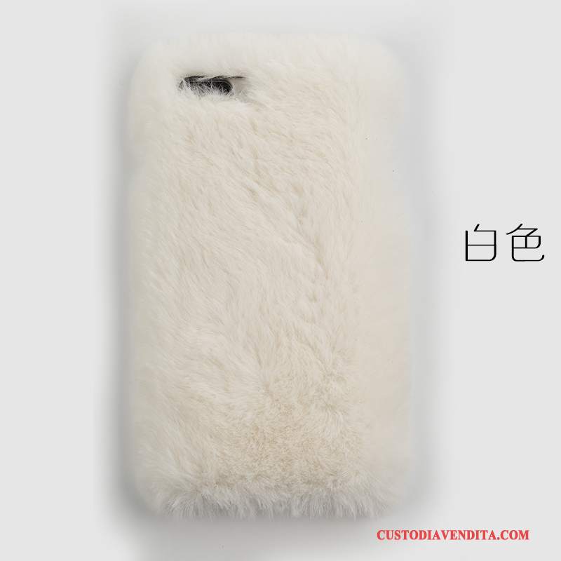 Custodia Samsung Galaxy S6 Edge + Telefono Morbido, Cover Samsung Galaxy S6 Edge + Pelliccia Di Coniglio Rosa