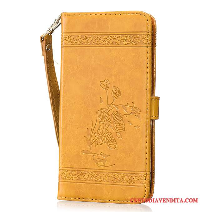 Custodia Samsung Galaxy S6 Folio Telefono Rosso, Cover Samsung Galaxy S6 Pelle Tutto Incluso