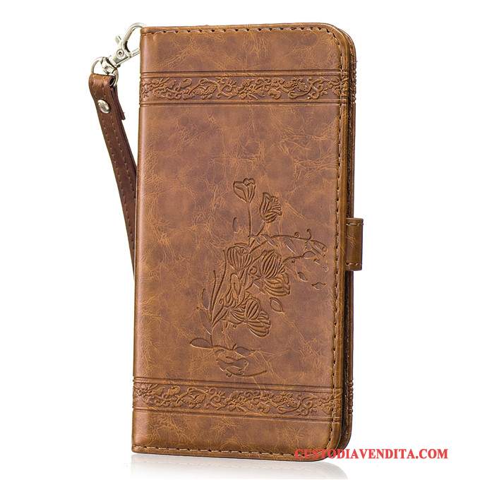 Custodia Samsung Galaxy S6 Folio Telefono Rosso, Cover Samsung Galaxy S6 Pelle Tutto Incluso