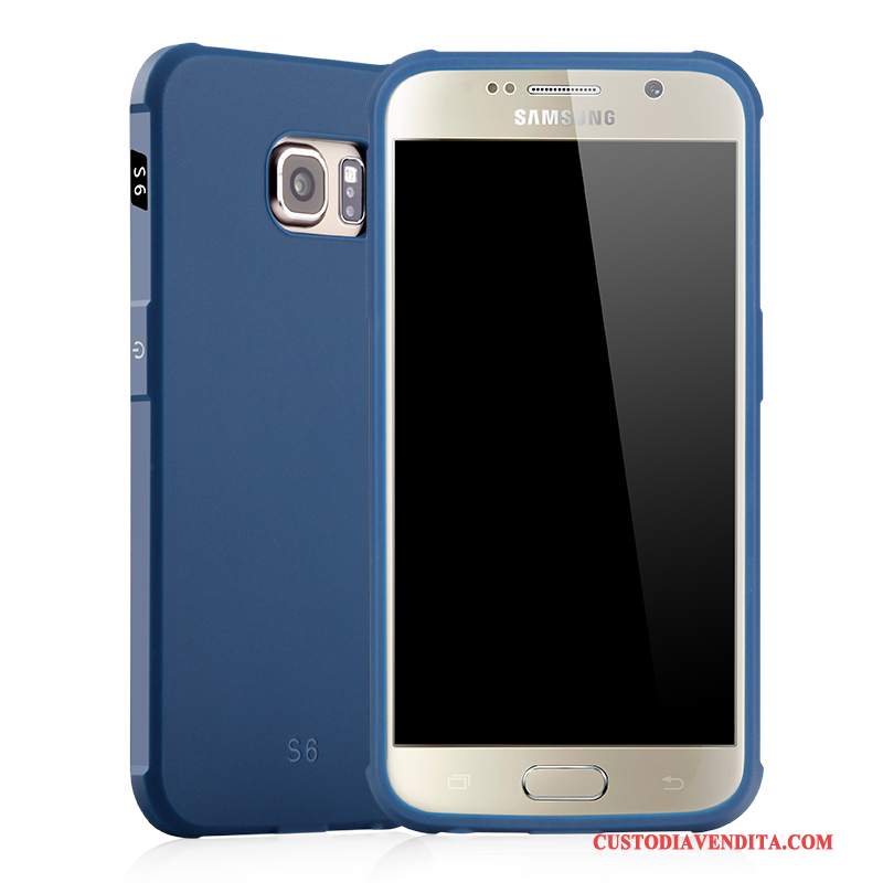 Custodia Samsung Galaxy S6 Goffratura Anti-caduta Macchiati, Cover Samsung Galaxy S6 Protezione Grigio Leggere
