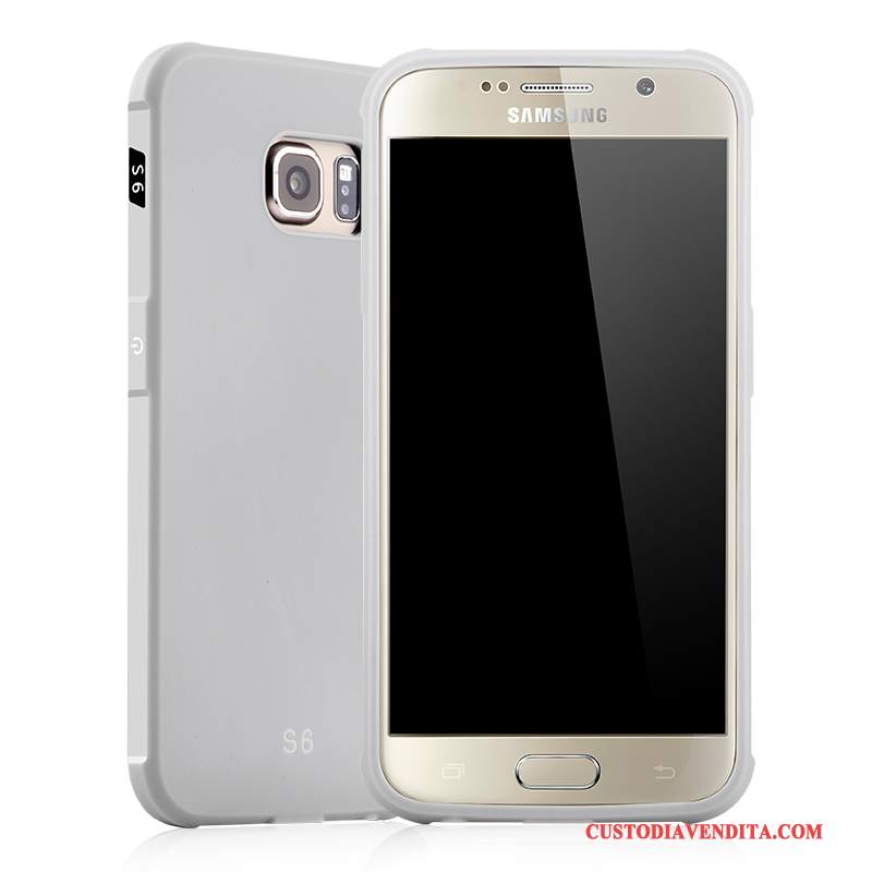 Custodia Samsung Galaxy S6 Goffratura Anti-caduta Macchiati, Cover Samsung Galaxy S6 Protezione Grigio Leggere