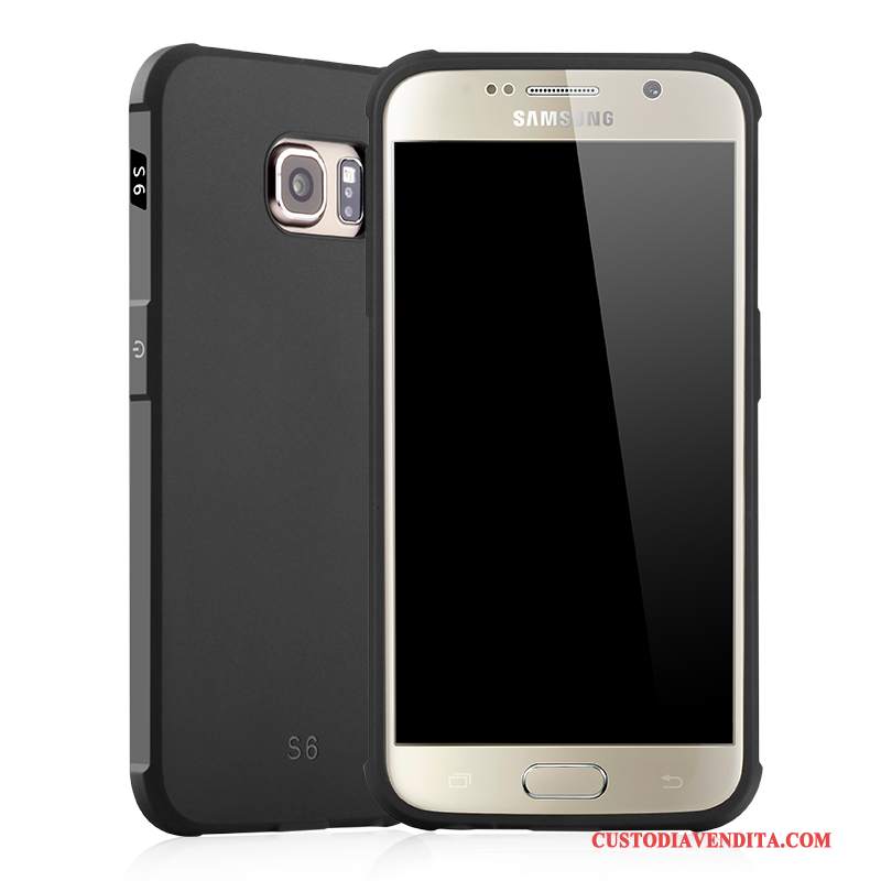 Custodia Samsung Galaxy S6 Goffratura Anti-caduta Macchiati, Cover Samsung Galaxy S6 Protezione Grigio Leggere