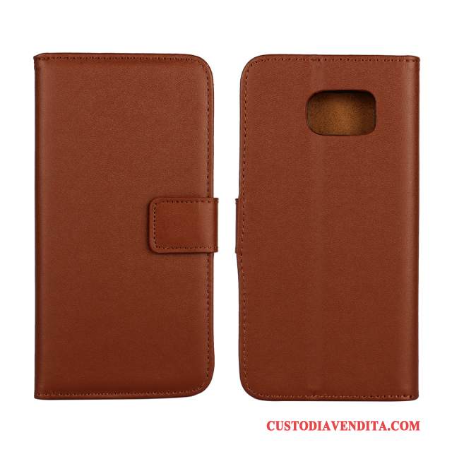 Custodia Samsung Galaxy S6 Pelle Verdetelefono, Cover Samsung Galaxy S6