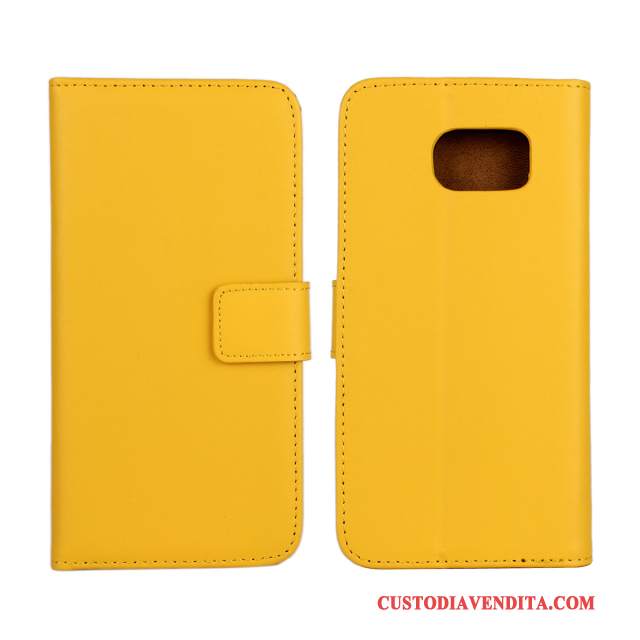 Custodia Samsung Galaxy S6 Pelle Verdetelefono, Cover Samsung Galaxy S6