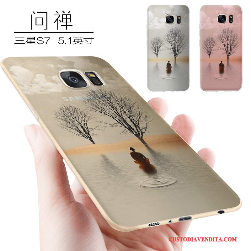 Custodia Samsung Galaxy S7 Creativo Telefono Tendenza, Cover Samsung Galaxy S7 Silicone Di Personalità Porpora