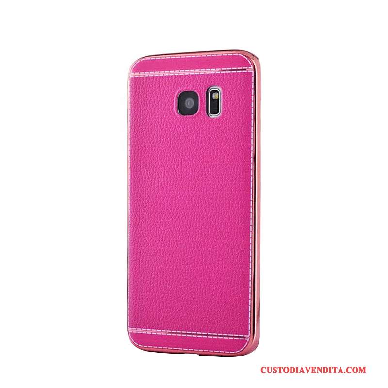 Custodia Samsung Galaxy S7 Edge Pelle Affari Placcatura, Cover Samsung Galaxy S7 Edge Protezione Tendenza Morbido
