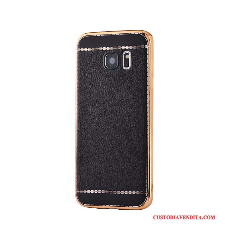 Custodia Samsung Galaxy S7 Edge Pelle Affari Placcatura, Cover Samsung Galaxy S7 Edge Protezione Tendenza Morbido