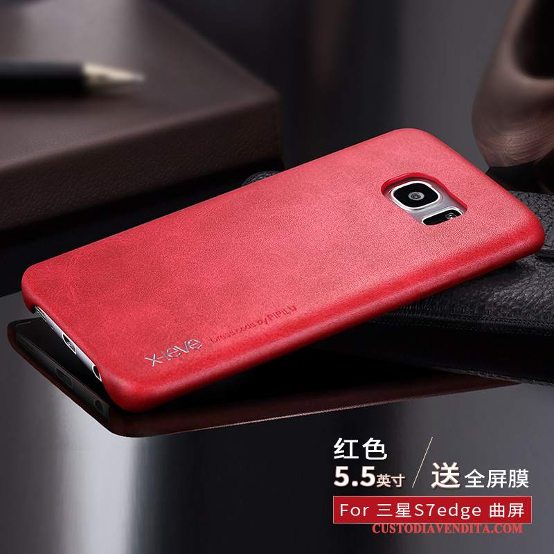 Custodia Samsung Galaxy S7 Edge Pelle Telefono Sottile, Cover Samsung Galaxy S7 Edge Protezione Anti-caduta