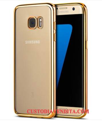 Custodia Samsung Galaxy S7 Edge Silicone Argentotelefono, Cover Samsung Galaxy S7 Edge Protezione Anti-caduta Tutto Incluso
