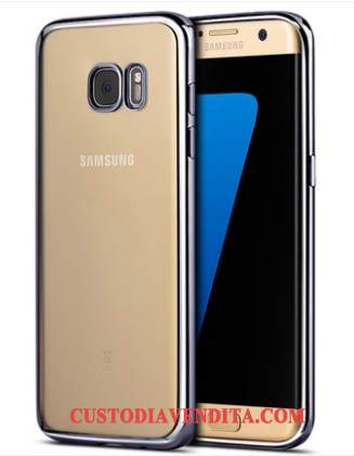 Custodia Samsung Galaxy S7 Edge Silicone Argentotelefono, Cover Samsung Galaxy S7 Edge Protezione Anti-caduta Tutto Incluso