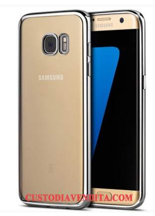 Custodia Samsung Galaxy S7 Edge Silicone Argentotelefono, Cover Samsung Galaxy S7 Edge Protezione Anti-caduta Tutto Incluso