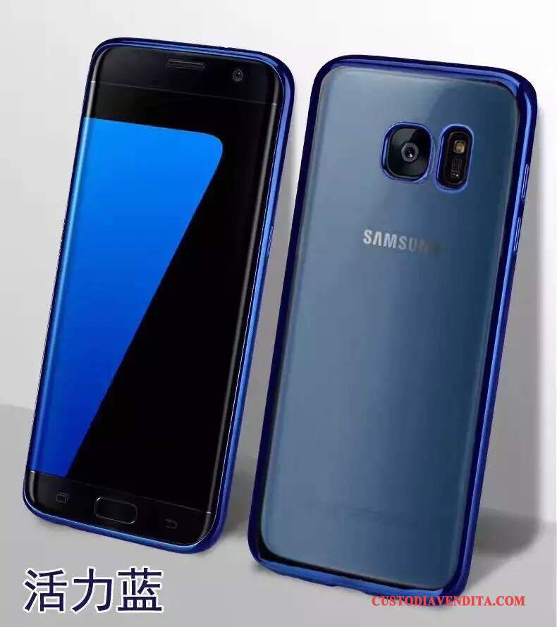 Custodia Samsung Galaxy S7 Edge Silicone Argentotelefono, Cover Samsung Galaxy S7 Edge Protezione Anti-caduta Tutto Incluso