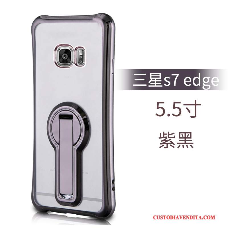 Custodia Samsung Galaxy S7 Edge Silicone Oro Anti-caduta, Cover Samsung Galaxy S7 Edge Telefono Tutto Incluso