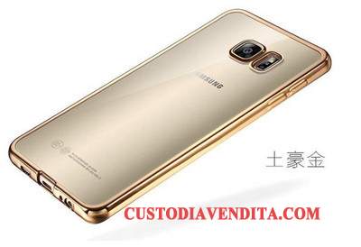 Custodia Samsung Galaxy S7 Edge Silicone Tutto Incluso Maglia, Cover Samsung Galaxy S7 Edge Protezione Oro Morbido
