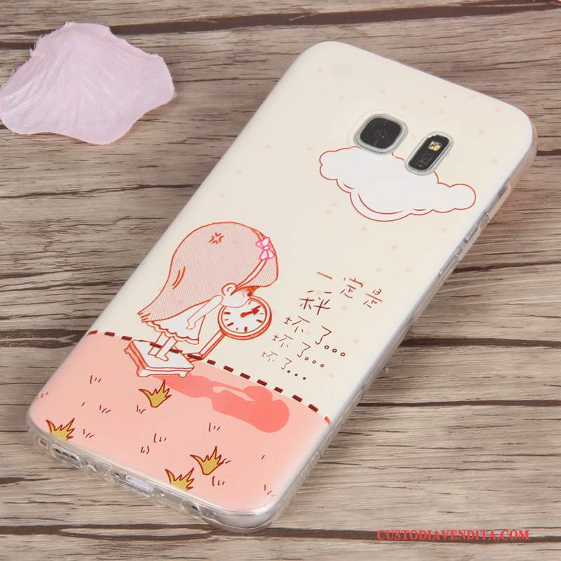 Custodia Samsung Galaxy S7 Protezione Morbido Anti-caduta, Cover Samsung Galaxy S7 Cartone Animato Telefono Porpora