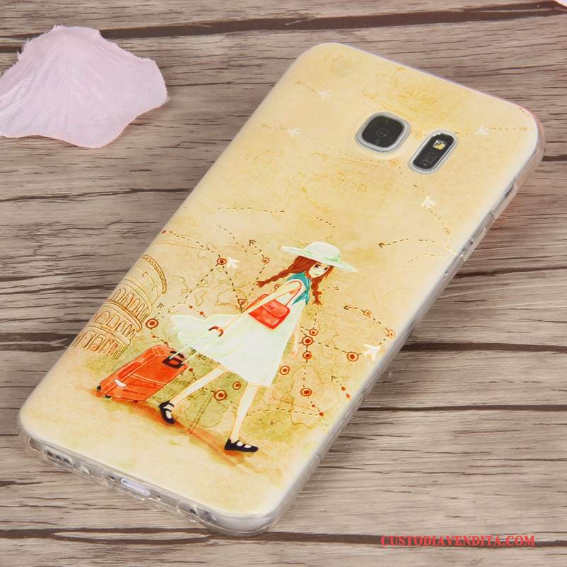 Custodia Samsung Galaxy S7 Protezione Morbido Anti-caduta, Cover Samsung Galaxy S7 Cartone Animato Telefono Porpora
